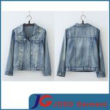 Factory Wholesale Ladies Ripped Jean Jacket (JC4020)