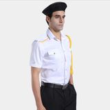 65% Polyester 35% Cotton Cheap White Security Uniform Shirt