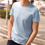 2017 New Plain Black Cotton T-Shirts, T-Shirt for Men