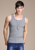 Hot Sale Skinny Tank Top Slip Black and Gray Sportawear Men's Vest