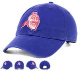 Blue Cotton 3D Embroidery 6 Panel Baseball Sports Cap Hat