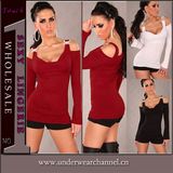 Wholesale Sexy Shirt Long Sleeves Sexy Women Tops (25119)