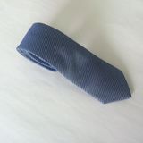 New Fashion Solid Blue Wave Design Men's Woven Silk Neckties