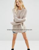 Lady Oversized Cotton Sweatershirt by Knitting Design (W17-819)