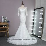 Lace Mermaid Wedding Dress with Long Sleeves Custom Made