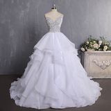 2018 China Ball Gown Vintage Luxury Top 10 Organza Crystal Wedding Dress