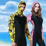 Lycra Printing One-Piece Long Sleeve Swimwear