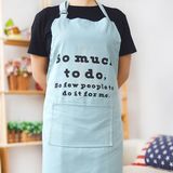 Cotton Canvas Adjustable Neck Strap Kitchen Apron with Customized Design