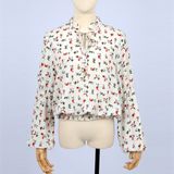 Korean Style Blouse/Shirt Blouse Printing Jacquard Strapless Spaghetti Tops for Ladies