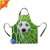 Unique Soccer 3D Printed Waist Apron Mens Baking Aprons