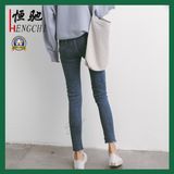 Customized Washed Women Cropped Denim Jeans Wholesale Factory