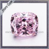 Light Pink Color Cushion Cut Cubic Zirconia