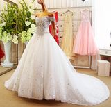 2017 off Shoulder Evening Prom Train Bridal Wedding Dresses Rfl1701