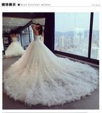 2017 Crystal Organza Bridal Mermaid Wedding Dresses 6833