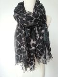 100%Polyester Leopard Print Scarf Ladies Fashion Shawl Fashion Accessories