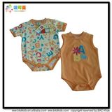 Printing Style Baby Clothes Round Neck Baby Onesie Set