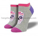 Knitting Skull Vivid Jacquard Ankle Socks