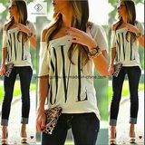 Factory Direct Fashion Short Sleeved Letter Cotton T-Shirt Women