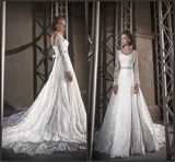 Long Sleeves Wedding Gown Tulle Lace Fashion Bridal Wedding Dress L15312