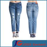 Women Plus Size Denim Ripped Jeans (JC1271)