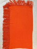 Cashmere Cotton Blend Fringe Poncho Shawl