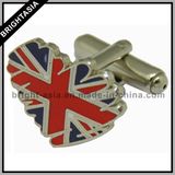 Custom Heart Cuff Link for Souvenir Gift (BYH-10235)