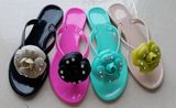 Flower Upper PVC Sole Plastic Slipper