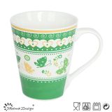 Multi Colorful Decal New Bone China V Shape Mug