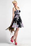 Summer Hot Sales Strap Print A-Line Ladies Dress