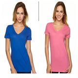 100% Cotton Ladies V-Neck T-Shirt