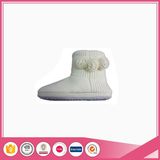 Winter White Knit Indoor Boots for Women