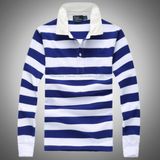 Striped Polo-Shirt with Long Sleeve