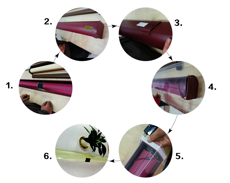 Blackout Sun Shade Curtain Plastic Chain Pull Double-Layer Roller Blinds Exterior Blinds for Windows