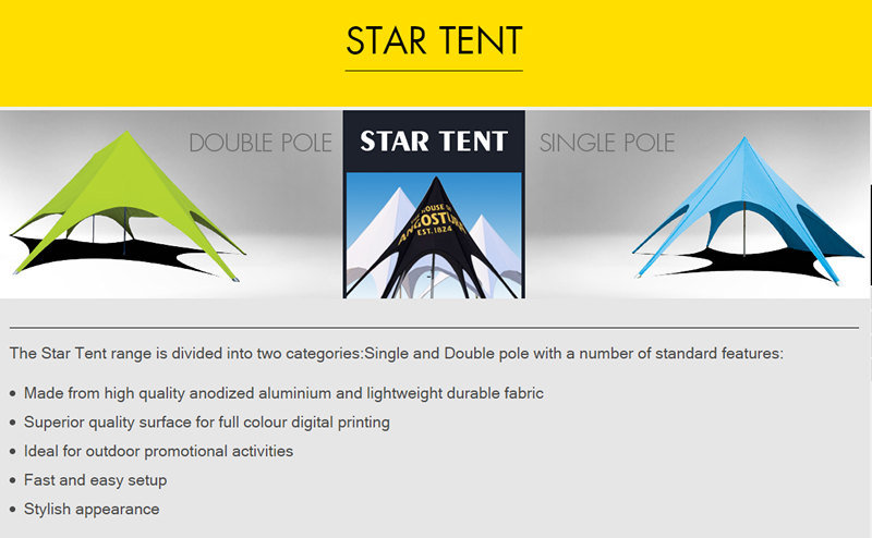 Star Tent with Special Design with Awning