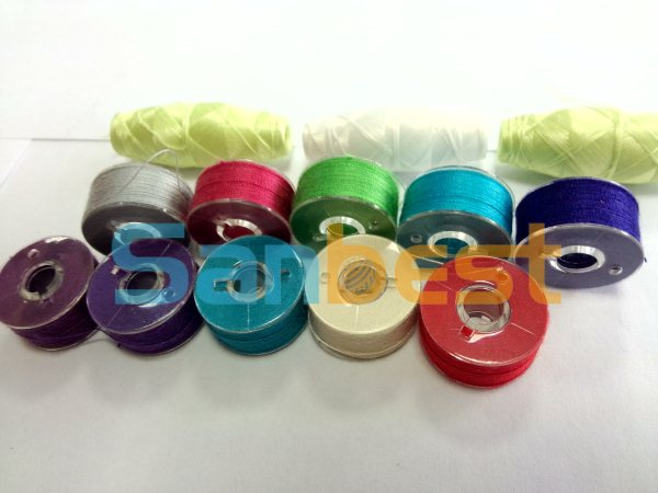 100% Plastic Sided Polyester Pre-Wound Bobbins Thread