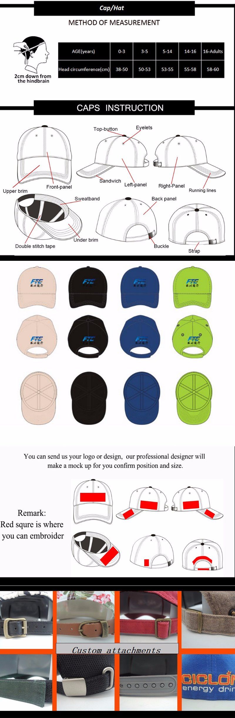 Custom Denim Embroidery Logo Baseball Cap Cotton Dad Hat