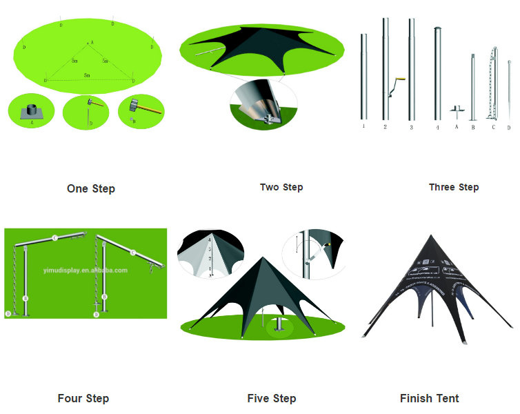 Star Tent with Special Design with Awning